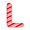Letter l Candy Cane Clipart 3D Christmas font, stripes, lettering  printable free stencil, font, clip art, template, large alphabet and number design, print, download, diy crafts.