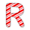 Letter r Candy Cane Clipart 3D Christmas font, stripes, lettering  printable free stencil, font, clip art, template, large alphabet and number design, print, download, diy crafts.