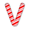 Letter v Candy Cane Clipart 3D Christmas font, stripes, lettering  printable free stencil, font, clip art, template, large alphabet and number design, print, download, diy crafts.