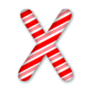 Letter x Candy Cane Clipart 3D Christmas font, stripes, lettering  printable free stencil, font, clip art, template, large alphabet and number design, print, download, diy crafts.