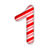 Letter 1 Candy Cane Clipart 3D Christmas font, stripes, lettering  printable free stencil, font, clip art, template, large alphabet and number design, print, download, diy crafts.