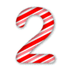 Letter 2 Candy Cane Clipart 3D Christmas font, stripes, lettering  printable free stencil, font, clip art, template, large alphabet and number design, print, download, diy crafts.