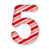 Letter 5 Candy Cane Clipart 3D Christmas font, stripes, lettering  printable free stencil, font, clip art, template, large alphabet and number design, print, download, diy crafts.