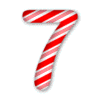 Letter 7 Candy Cane Clipart 3D Christmas font, stripes, lettering  printable free stencil, font, clip art, template, large alphabet and number design, print, download, diy crafts.
