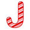 Letter j Candy Cane Font Christmas, stripped, alphabet letter printable free stencil, font, clip art, template, large alphabet and number design, print, download, diy crafts.