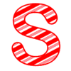 Letter s Candy Cane Font Christmas, stripped, alphabet letter printable free stencil, font, clip art, template, large alphabet and number design, print, download, diy crafts.
