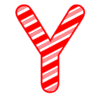 Letter y Candy Cane Font Christmas, stripped, alphabet letter printable free stencil, font, clip art, template, large alphabet and number design, print, download, diy crafts.