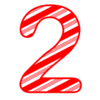 Letter 2 Candy Cane Font Christmas, stripped, alphabet letter printable free stencil, font, clip art, template, large alphabet and number design, print, download, diy crafts.