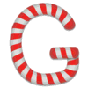 Letter g Candy Cane Stripes Christmas, font, alphabet, lettering printable free stencil, font, clip art, template, large alphabet and number design, print, download, diy crafts.