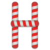 Letter h Candy Cane Stripes Christmas, font, alphabet, lettering printable free stencil, font, clip art, template, large alphabet and number design, print, download, diy crafts.
