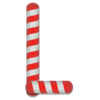 Letter l Candy Cane Stripes Christmas, font, alphabet, lettering printable free stencil, font, clip art, template, large alphabet and number design, print, download, diy crafts.