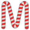 Letter m Candy Cane Stripes Christmas, font, alphabet, lettering printable free stencil, font, clip art, template, large alphabet and number design, print, download, diy crafts.