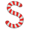 Letter s Candy Cane Stripes Christmas, font, alphabet, lettering printable free stencil, font, clip art, template, large alphabet and number design, print, download, diy crafts.