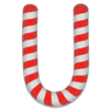 Letter u Candy Cane Stripes Christmas, font, alphabet, lettering printable free stencil, font, clip art, template, large alphabet and number design, print, download, diy crafts.