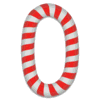 Letter 0 Candy Cane Stripes Christmas, font, alphabet, lettering printable free stencil, font, clip art, template, large alphabet and number design, print, download, diy crafts.