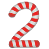 Letter 2 Candy Cane Stripes Christmas, font, alphabet, lettering printable free stencil, font, clip art, template, large alphabet and number design, print, download, diy crafts.