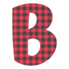 Letter b Plaid Letters colorful fun font, buffalo printable free stencil, font, clip art, template, large alphabet and number design, print, download, diy crafts.