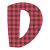 Letter d Plaid Letters colorful fun font, buffalo printable free stencil, font, clip art, template, large alphabet and number design, print, download, diy crafts.