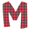 Letter m Plaid Letters colorful fun font, buffalo printable free stencil, font, clip art, template, large alphabet and number design, print, download, diy crafts.