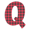 Letter q Plaid Letters colorful fun font, buffalo printable free stencil, font, clip art, template, large alphabet and number design, print, download, diy crafts.