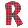 Letter r Plaid Letters colorful fun font, buffalo printable free stencil, font, clip art, template, large alphabet and number design, print, download, diy crafts.