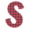 Letter s Plaid Letters colorful fun font, buffalo printable free stencil, font, clip art, template, large alphabet and number design, print, download, diy crafts.