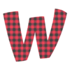 Letter w Plaid Letters colorful fun font, buffalo printable free stencil, font, clip art, template, large alphabet and number design, print, download, diy crafts.