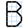 Letter b Cross Stitch Alphabets cross stitch needlepoint font printable free stencil, font, clip art, template, large alphabet and number design, print, download, diy crafts.