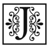 Letter j Decorative Letters Weddings, anniversaries, monograms printable free stencil, font, clip art, template, large alphabet and number design, print, download, diy crafts.