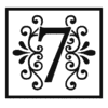 Letter 7 Decorative Letters Weddings, anniversaries, monograms printable free stencil, font, clip art, template, large alphabet and number design, print, download, diy crafts.