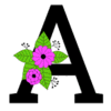Letter a Flower font floral letter, style, alphabet, monogram, diy printable free stencil, font, clip art, template, large alphabet and number design, print, download, diy crafts.
