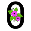 Letter 0 Flower font floral letter, style, alphabet, monogram, diy printable free stencil, font, clip art, template, large alphabet and number design, print, download, diy crafts.