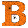 Letter b Halloween Letters  printable free stencil, font, clip art, template, large alphabet and number design, print, download, diy crafts.