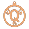 Letter q Christmas tree ornaments homemade, diy printable free stencil, font, clip art, template, large alphabet and number design, print, download, diy crafts.