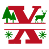 Letter x Christmas Monograms  printable free stencil, font, clip art, template, large alphabet and number design, print, download, diy crafts.