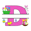 Letter d Easter Monogram  printable free stencil, font, clip art, template, large alphabet and number design, print, download, diy crafts.