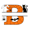 Letter b Halloween Monogram  printable free stencil, font, clip art, template, large alphabet and number design, print, download, diy crafts.