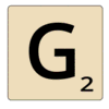 Letter g Scrabble Letters  printable free stencil, font, clip art, template, large alphabet and number design, print, download, diy crafts.