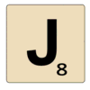 Letter j Scrabble Letters  printable free stencil, font, clip art, template, large alphabet and number design, print, download, diy crafts.