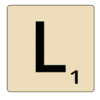 Letter l Scrabble Letters  printable free stencil, font, clip art, template, large alphabet and number design, print, download, diy crafts.