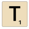 Letter t Scrabble Letters  printable free stencil, font, clip art, template, large alphabet and number design, print, download, diy crafts.
