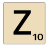 Letter z Scrabble Letters  printable free stencil, font, clip art, template, large alphabet and number design, print, download, diy crafts.