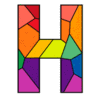 Letter h Stained Glass Stained glass lettering patterns printable free stencil, font, clip art, template, large alphabet and number design, print, download, diy crafts.