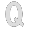 Letter q Tall Stencils  printable free stencil, font, clip art, template, large alphabet and number design, print, download, diy crafts.