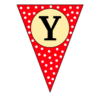 Letter y Triangle Banner pennant, flag, templates, welcome signs, happy birthday signs printable free stencil, font, clip art, template, large alphabet and number design, print, download, diy crafts.
