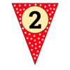 Letter 2 Triangle Banner pennant, flag, templates, welcome signs, happy birthday signs printable free stencil, font, clip art, template, large alphabet and number design, print, download, diy crafts.