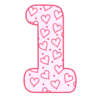 Letter NEXT-CHARACTER Valentine Lettering  printable free stencil, font, clip art, template, large alphabet and number design, print, download, diy crafts.