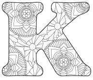 the letter k coloring pages