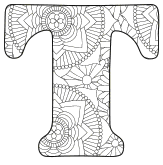 alphabet coloring pages t