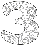 Free printable 3 - coloring stencil.abc alphabet colouring coloring letter coloring sheet with pattern for kids and adults stencil, thick pattern typeface bold download svg, png, pdf, jpg pattern.